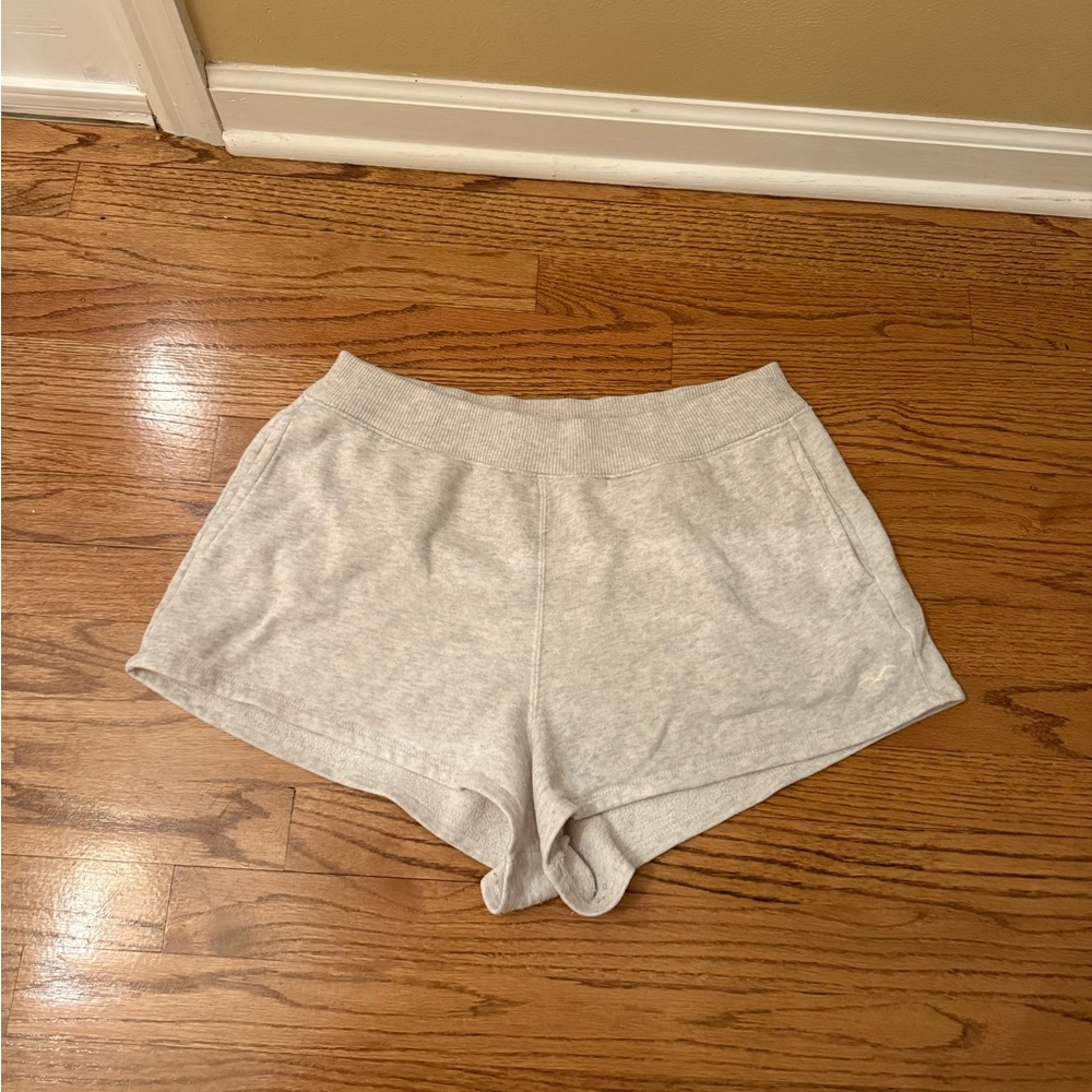 Hollister Light Gray Ultra High-Rise Shorts